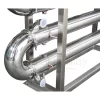 Sanitary shell and tube (multi-pass tube) heat exchanger