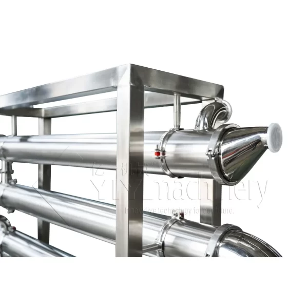 Sanitary shell and tube (multi-pass tube) heat exchanger